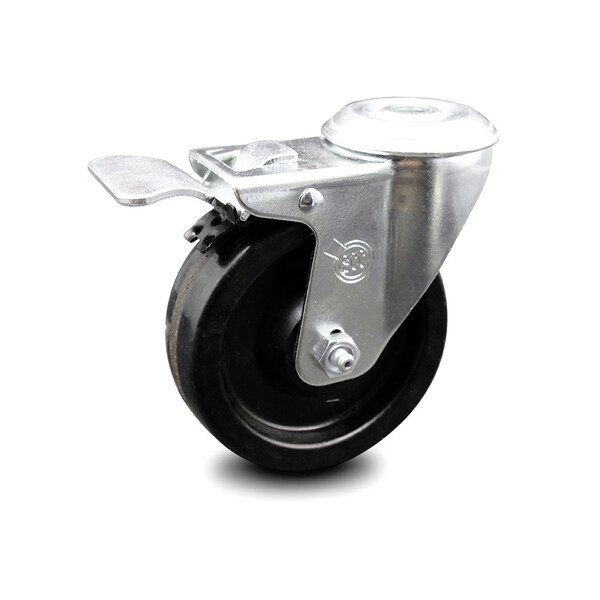 Service Caster 4 Inch Phenolic Wheel Bolt Hole Caster with Total Lock Brake SCC-BHTTL20S414-PHS - main